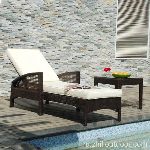 Rattan мебель открытый сад алюминиевый пляжный шезлонг стул